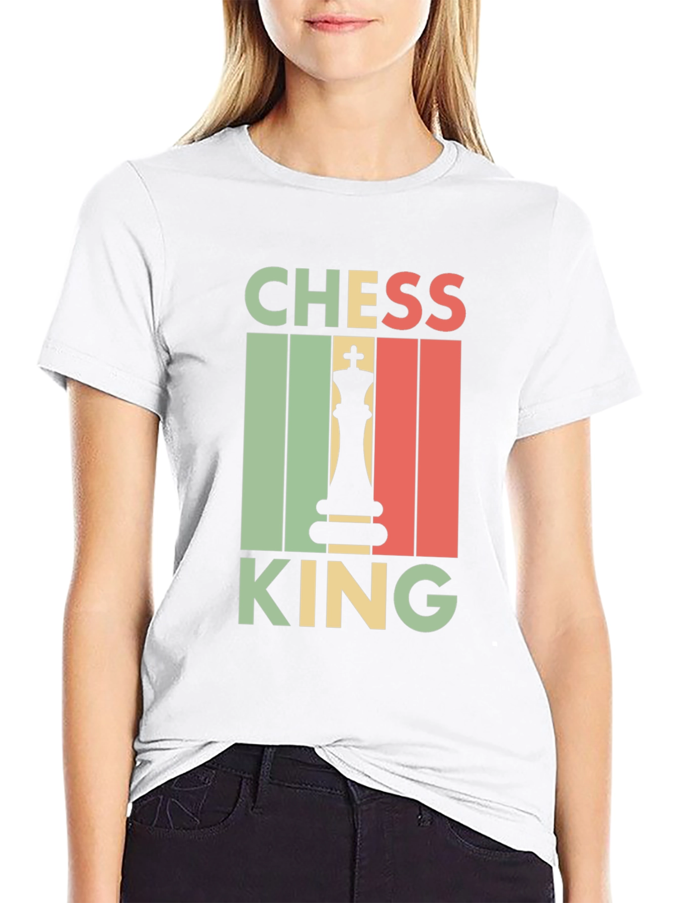 Chess King Graphic T-Shirt - Retro Style Mens Tee