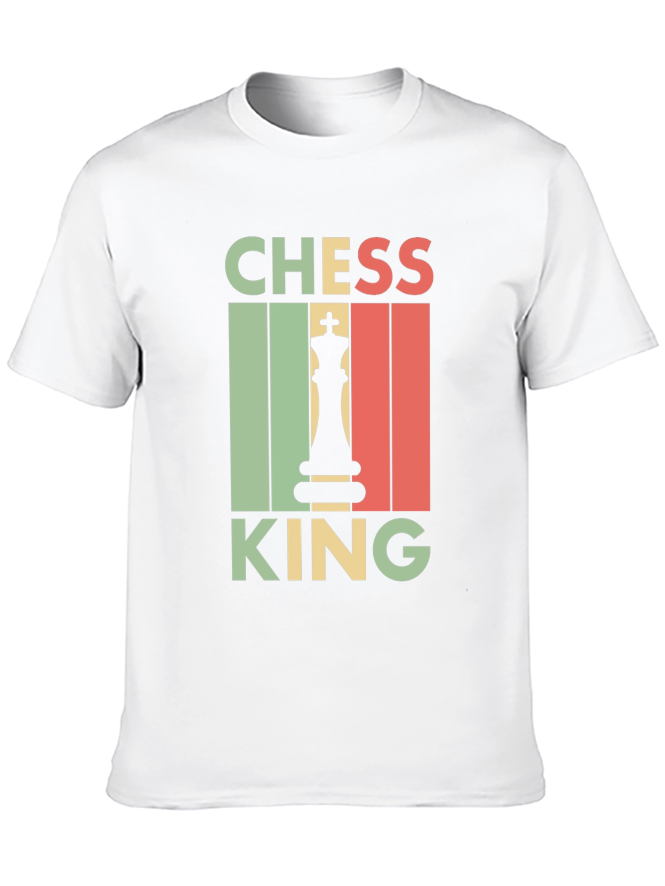 Chess King Graphic T-Shirt - Retro Style Mens Tee