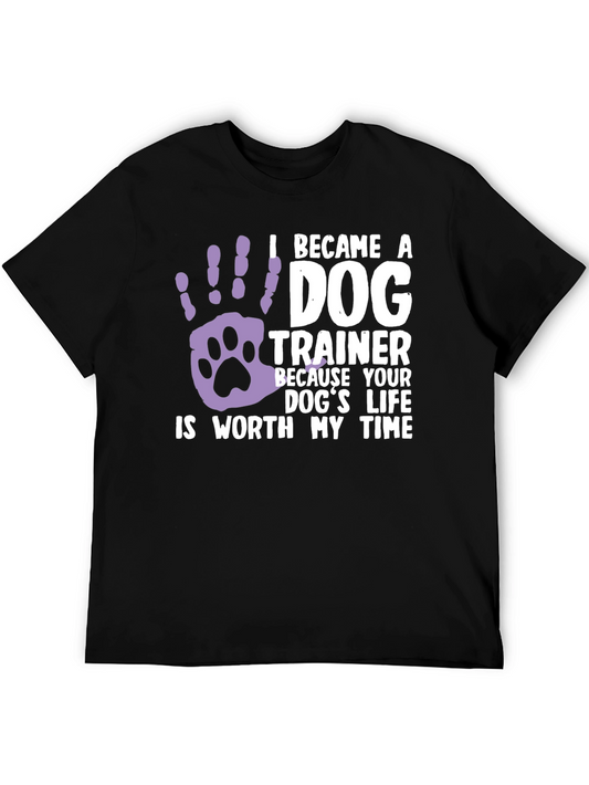 Dog Trainer Graphic Tee - Worth My Time Black T-Shirt