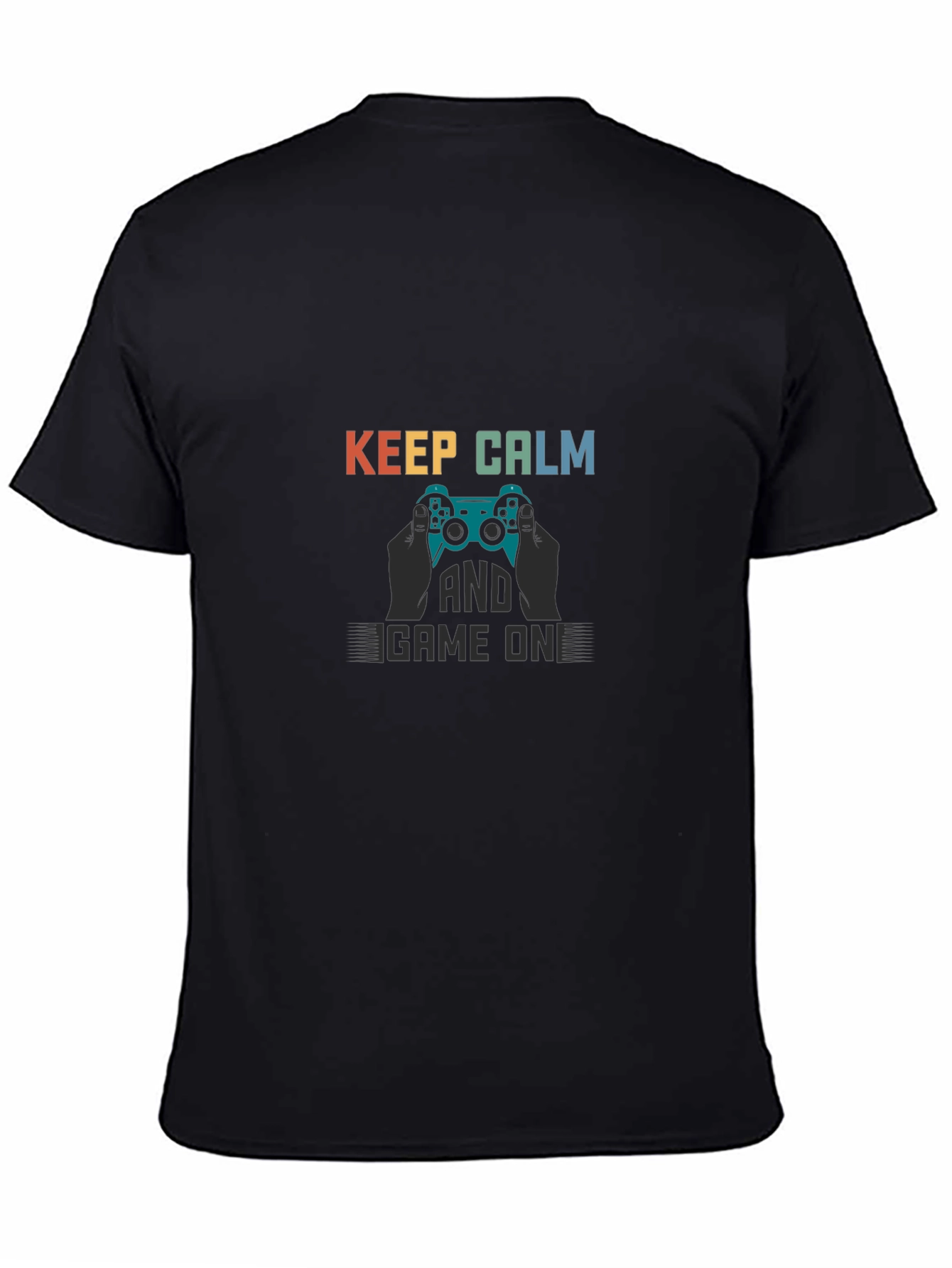 Keep Calm and Game On Black T-Shirt