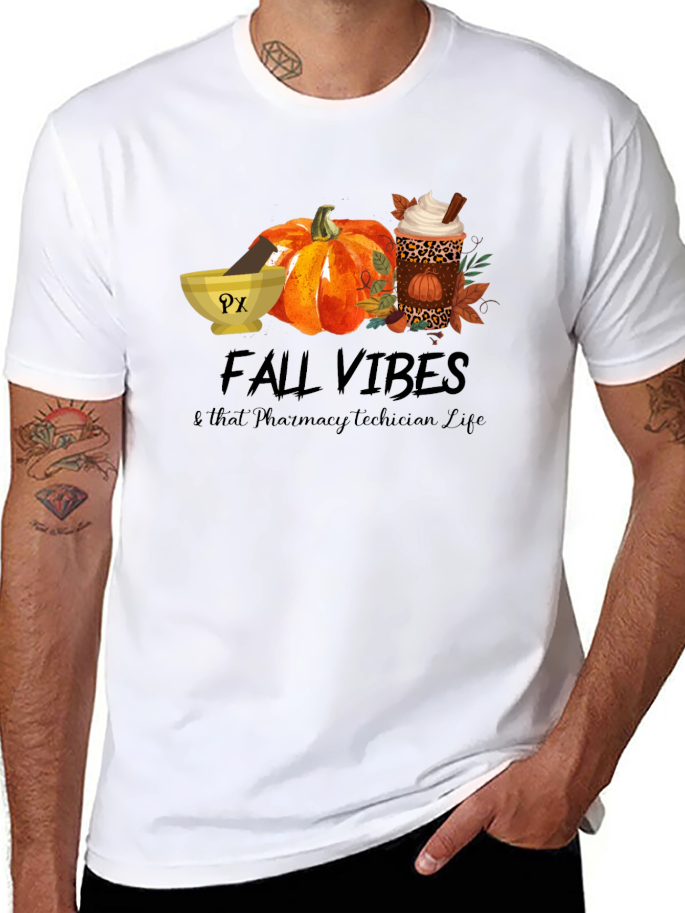 Fall Vibes Pharmacy Technician T-Shirt