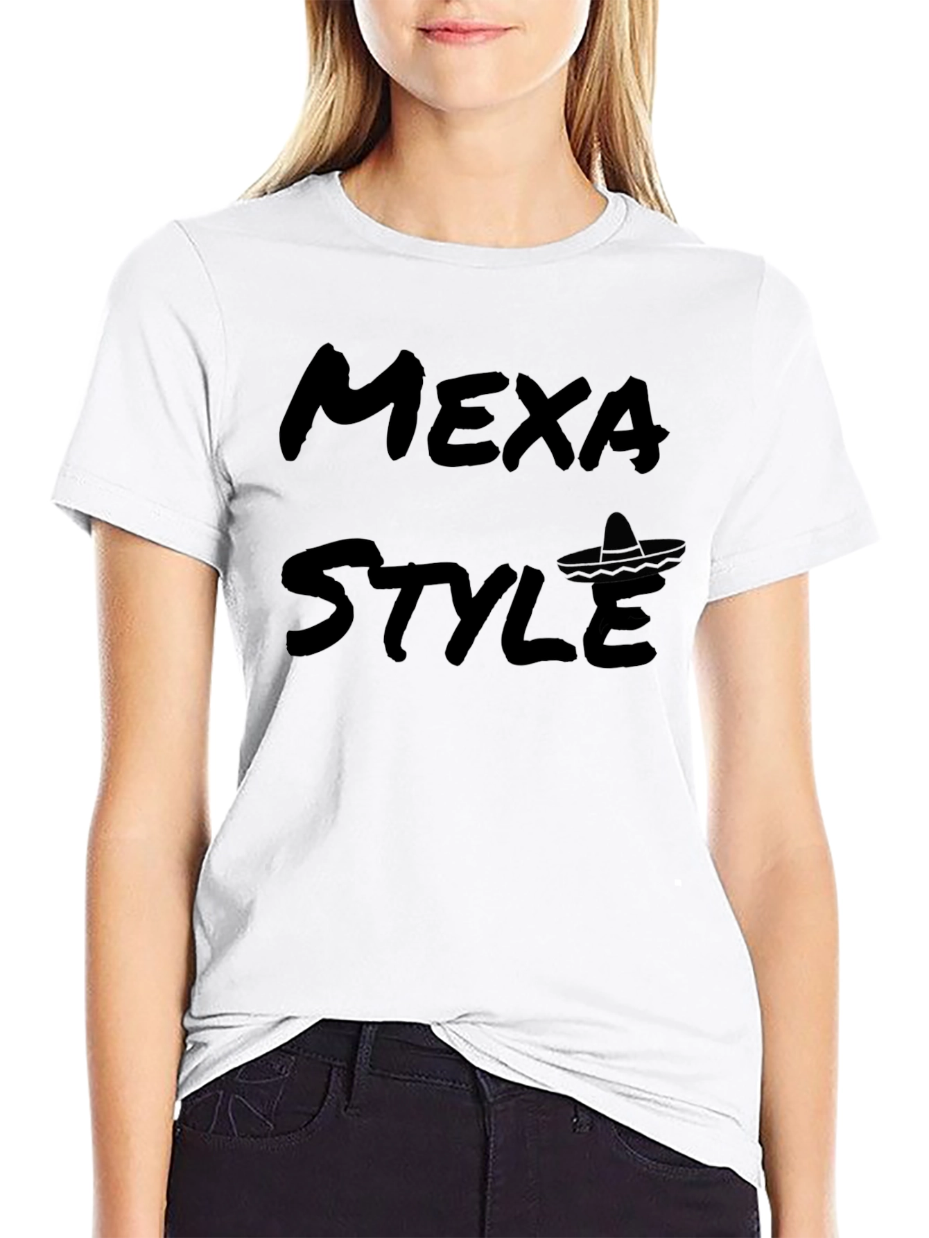 Mexa Style Graphic Tee - Black Cotton T-Shirt