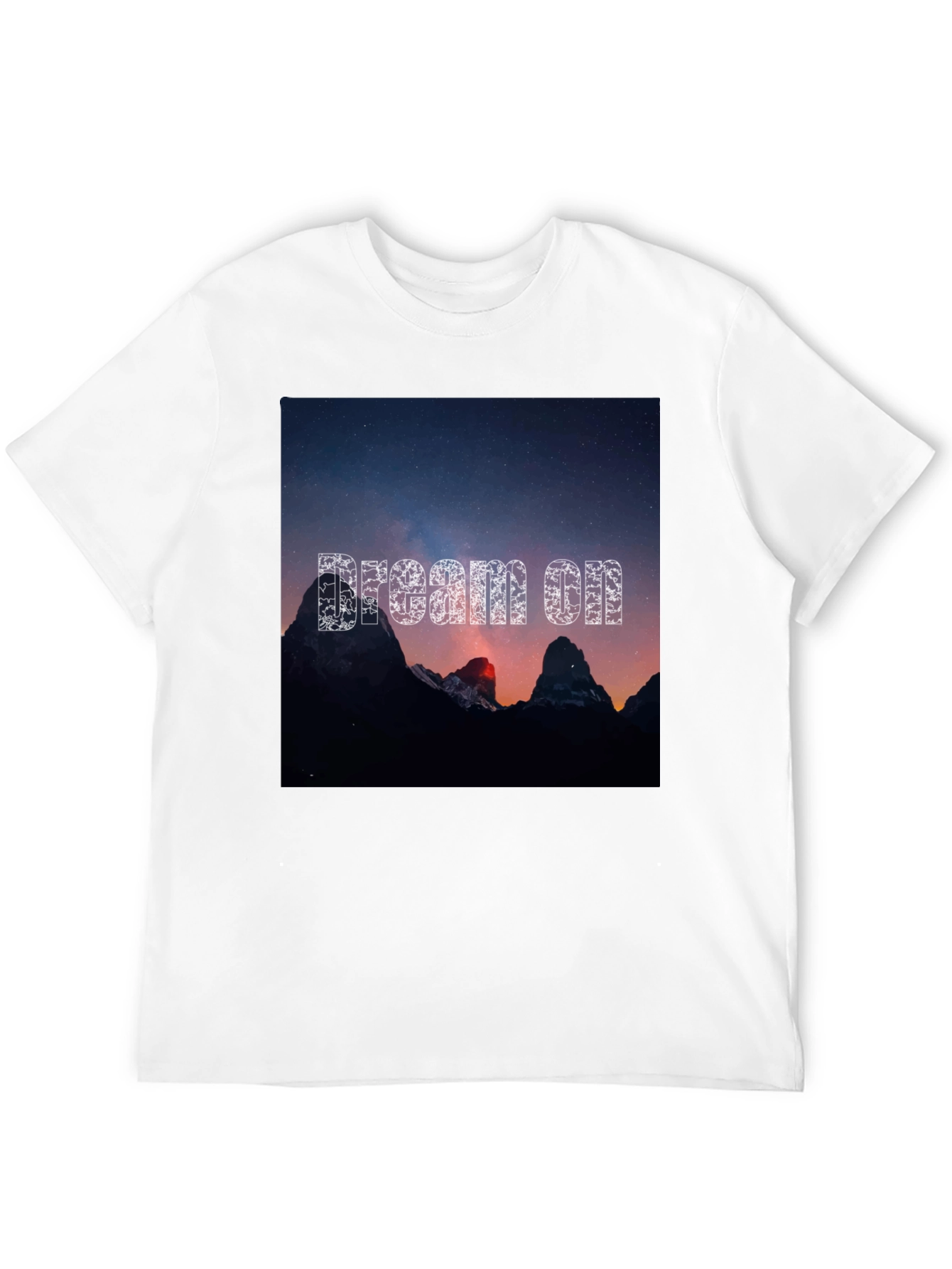 Dream On Graphic Tee - Black Cotton T-Shirt