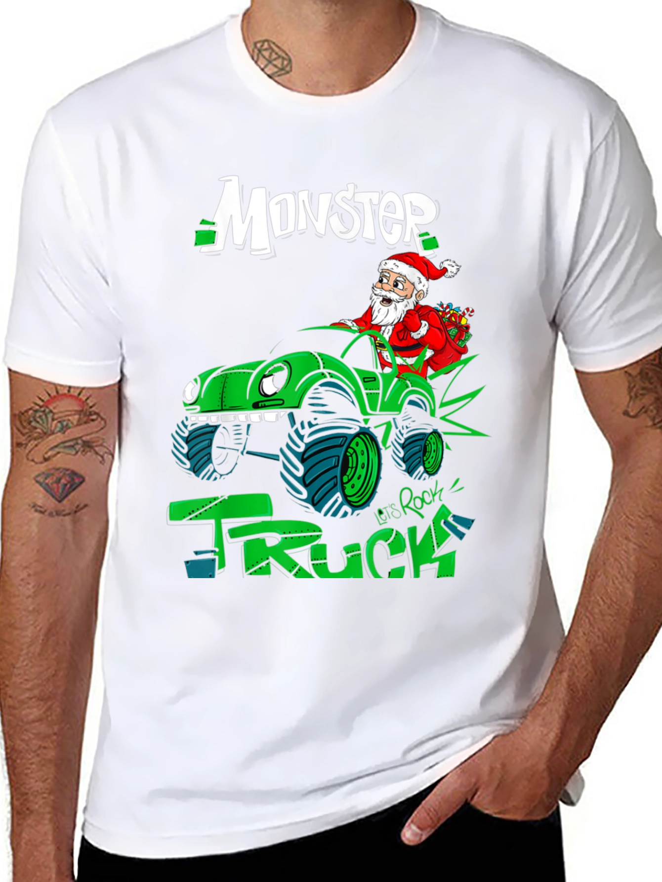 Monster Truck Santa T-Shirt