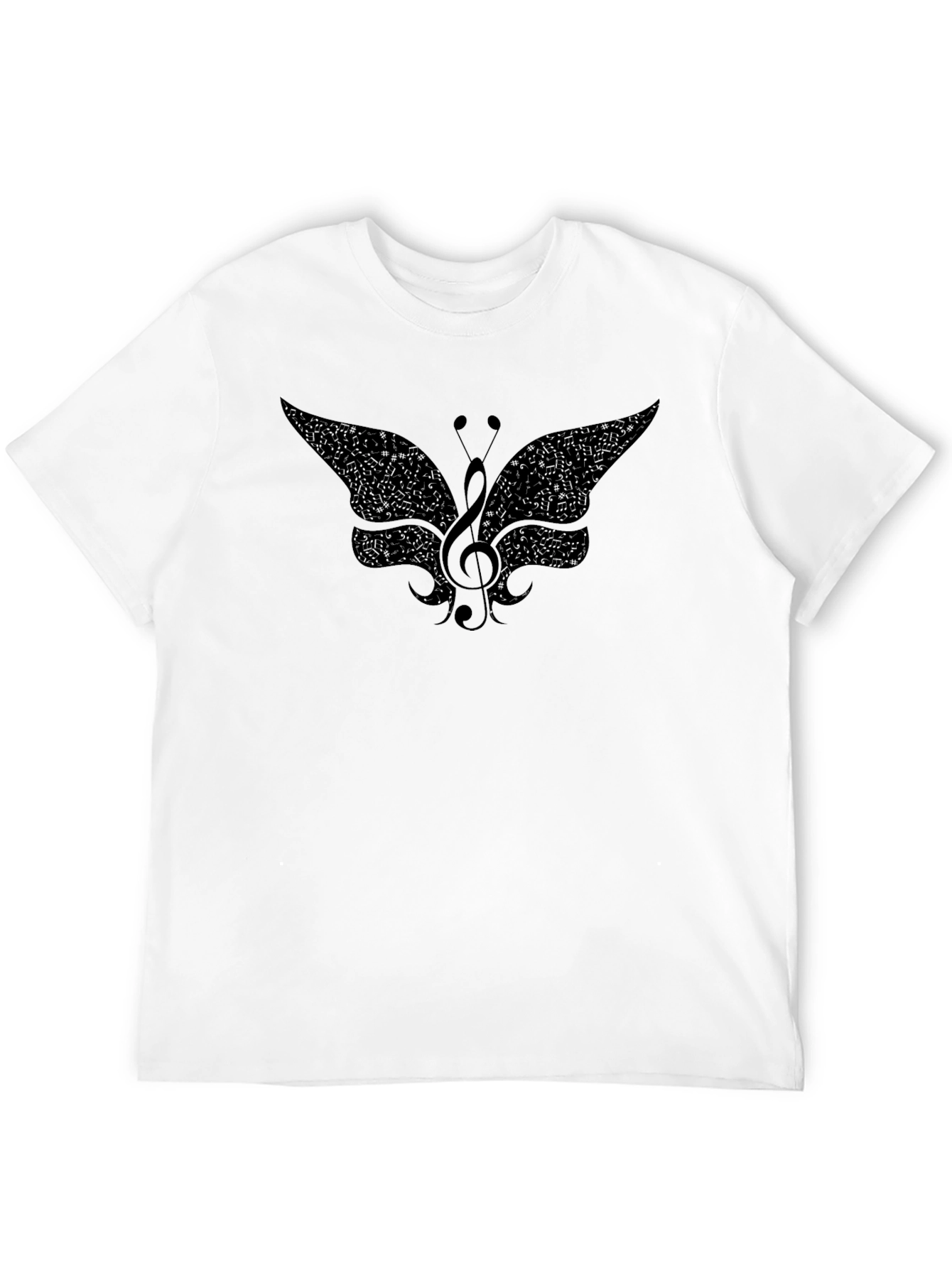 Music Butterfly Graphic Tee - Black