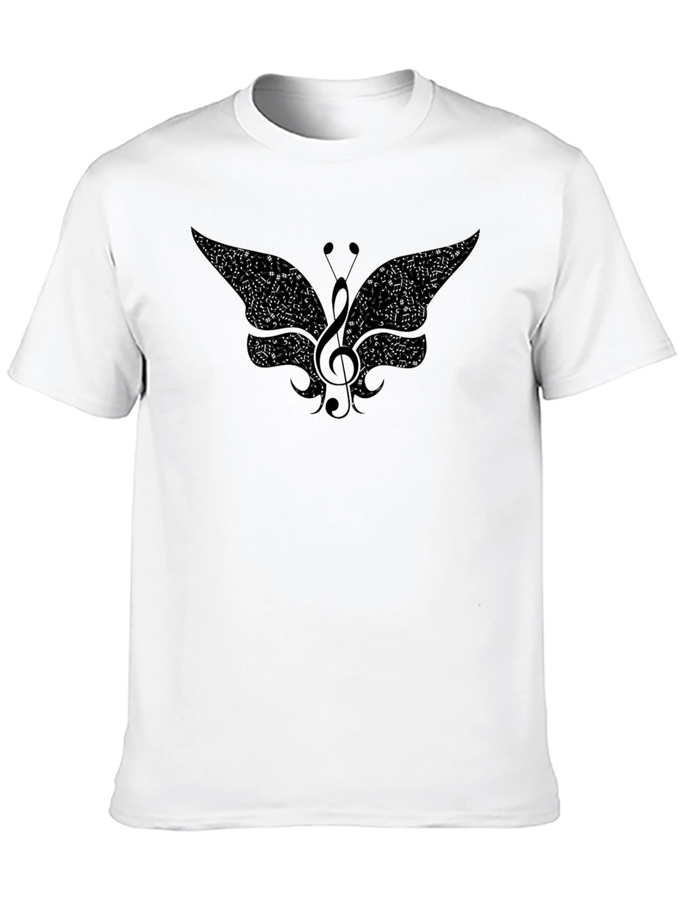 Music Butterfly Graphic Tee - Black