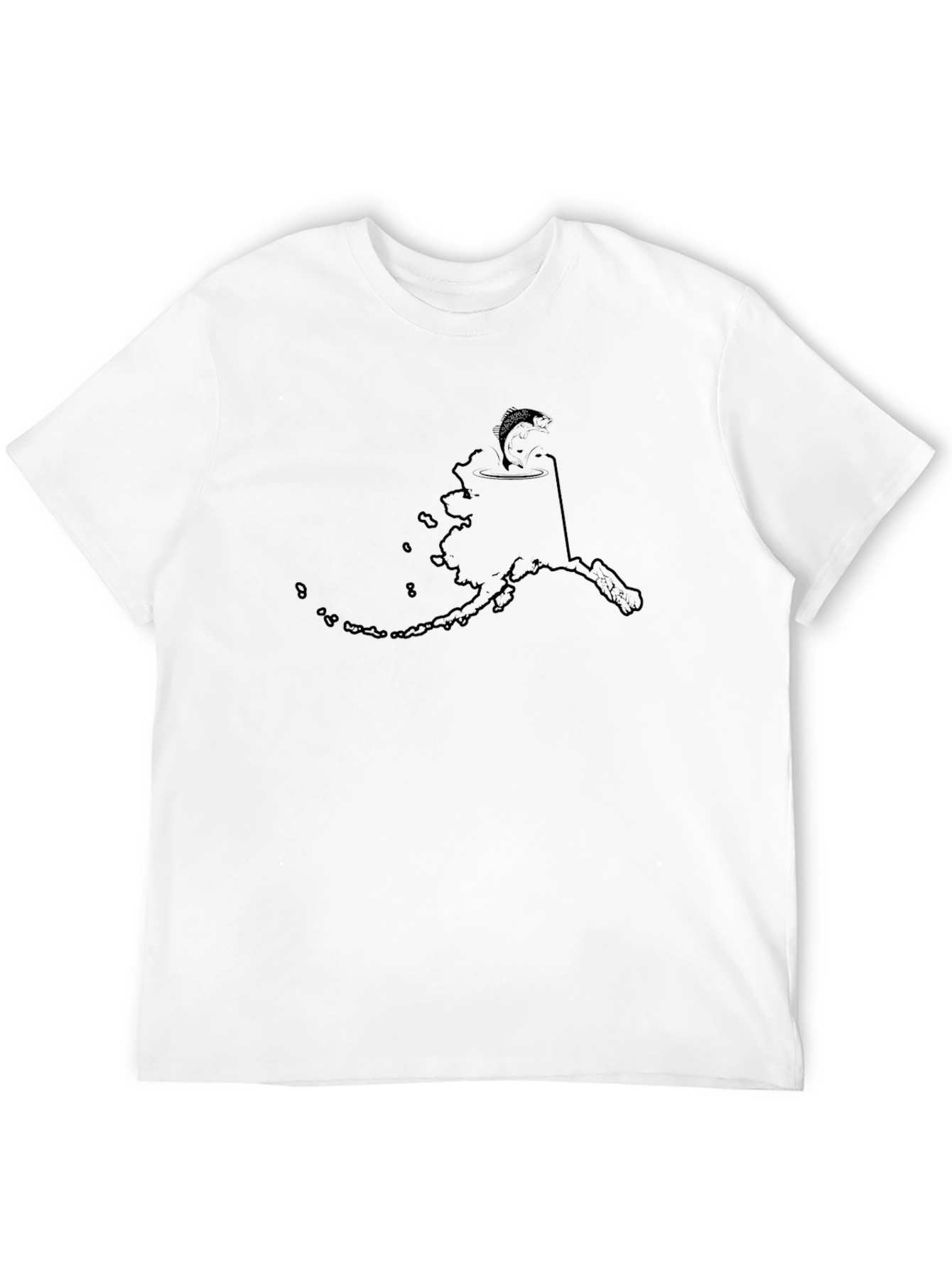 Alaska Outline Graphic T-Shirt - Mens Black Tee