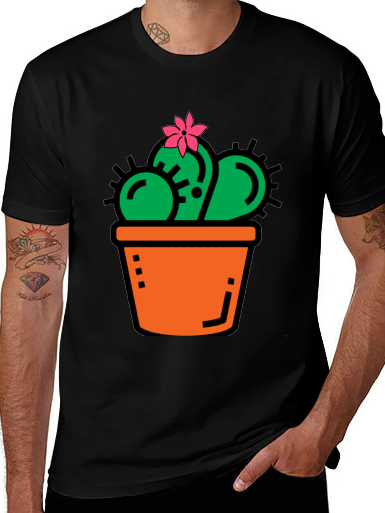 Cactus T-Shirt - Cute Potted Plant Graphic Tee