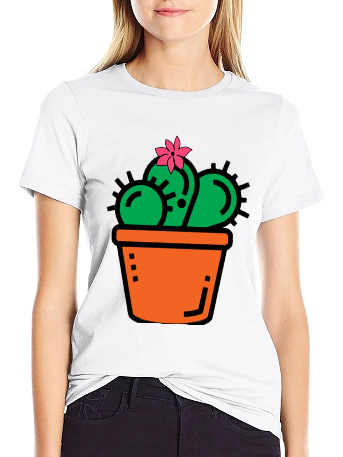 Cactus T-Shirt - Cute Potted Plant Graphic Tee