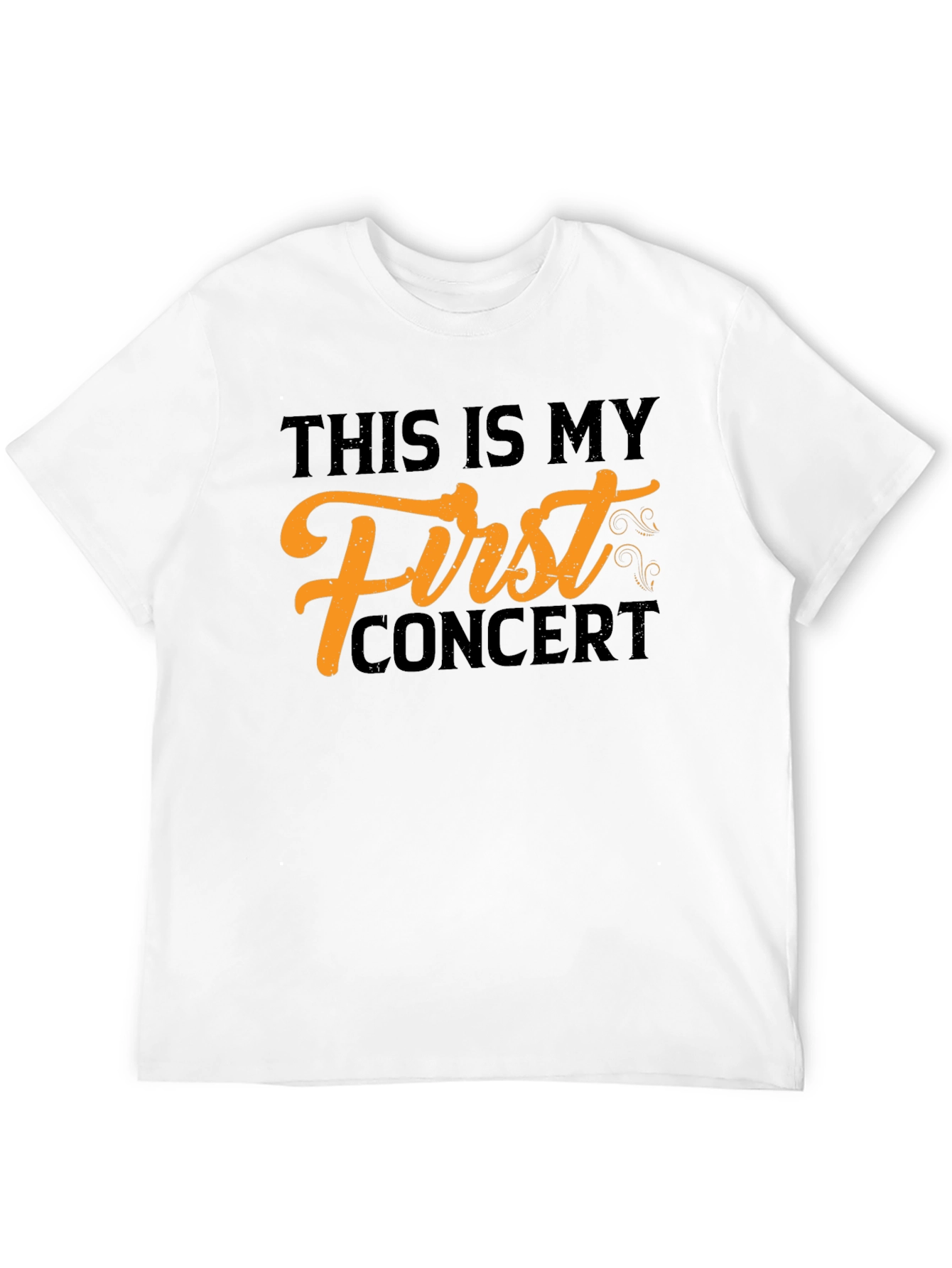 First Concert Tee - Black Cotton Graphic T-Shirt
