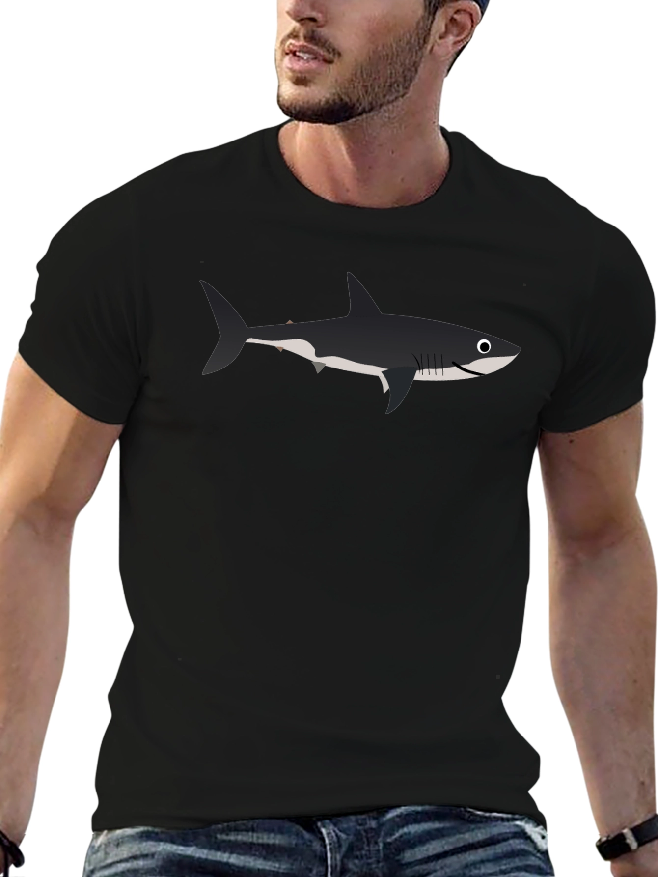 Shark Graphic T-Shirt - Black