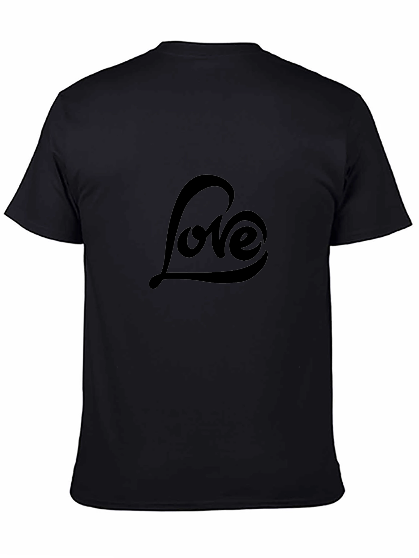 Love Script Graphic Black T-Shirt
