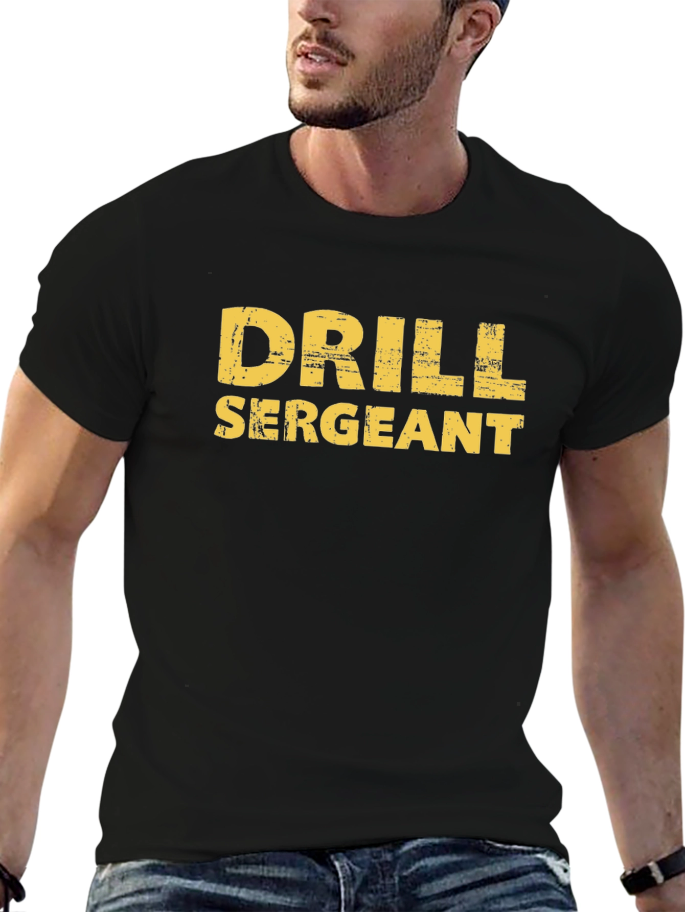 Drill Sergeant Graphic T-Shirt - Black