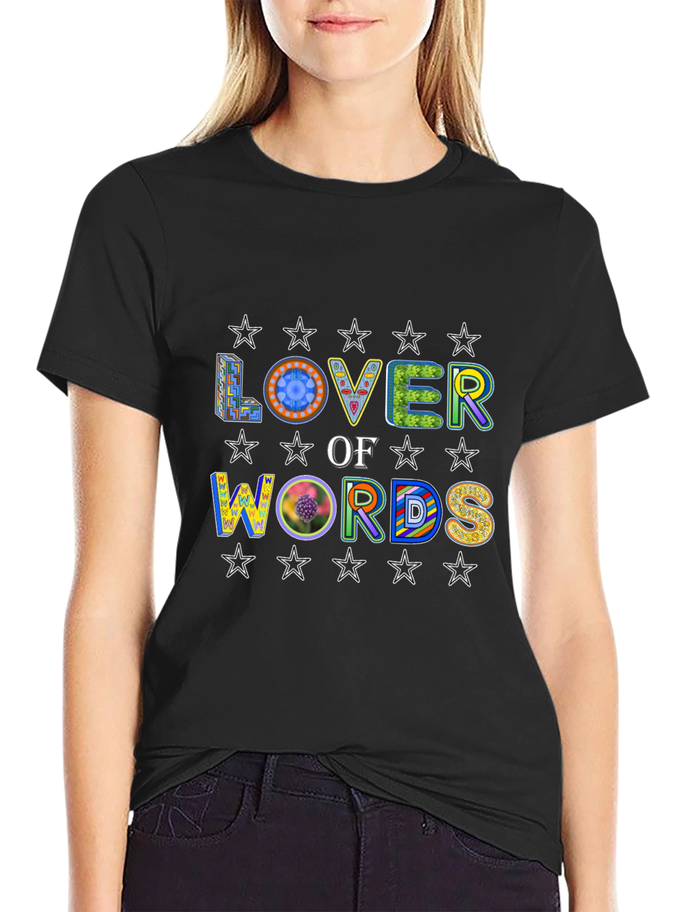 Lover of Words Graphic Print Tee