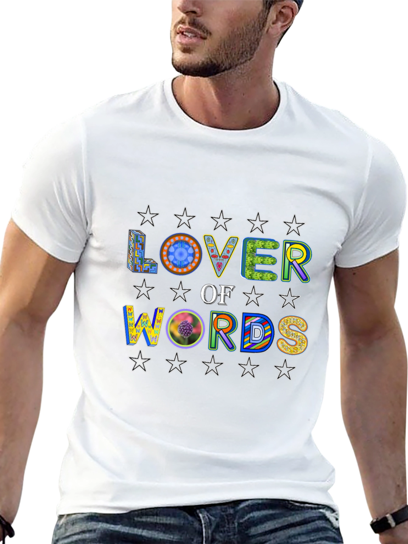 Lover of Words Graphic Print Tee
