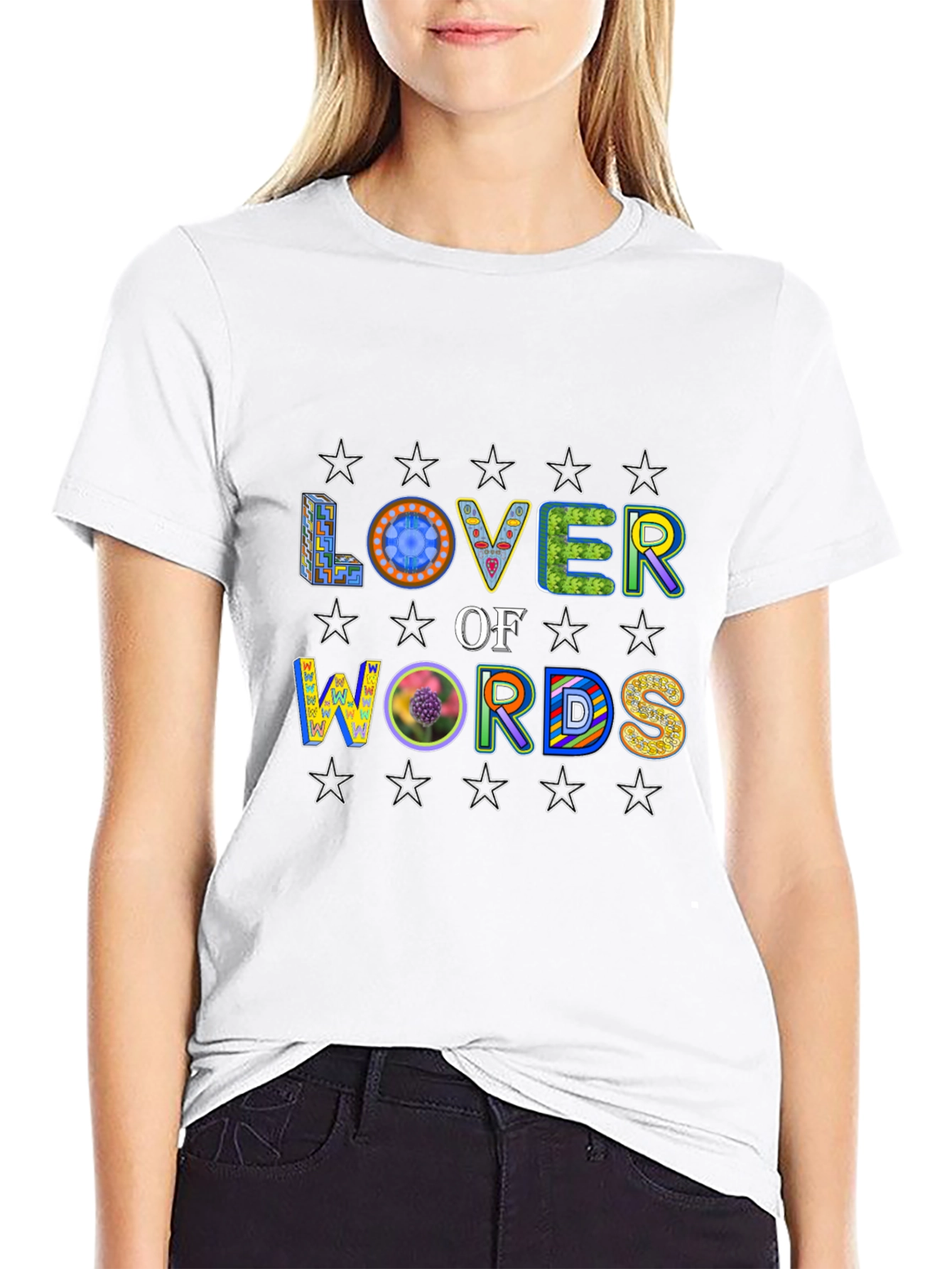 Lover of Words Graphic Print Tee