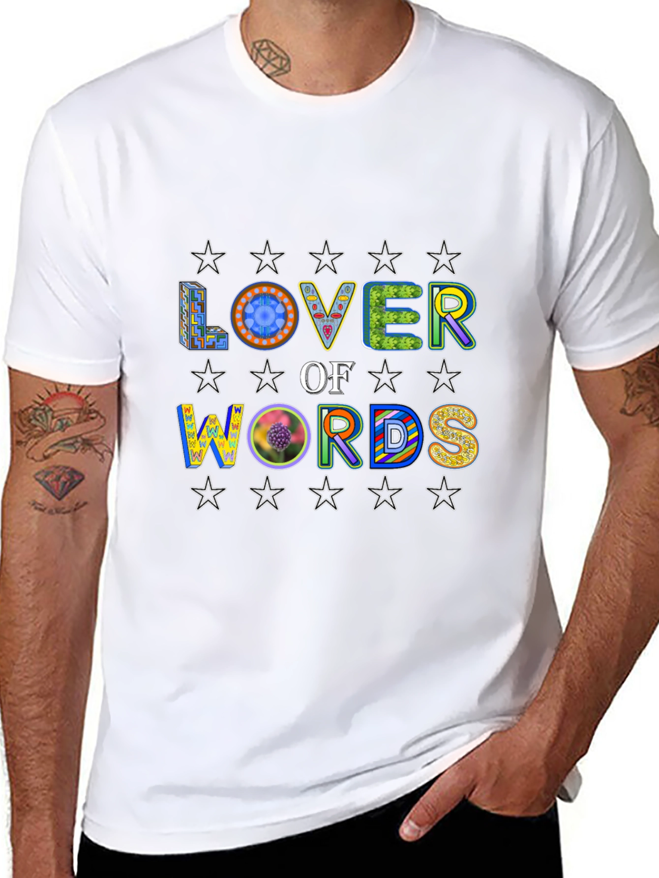 Lover of Words Graphic Print Tee