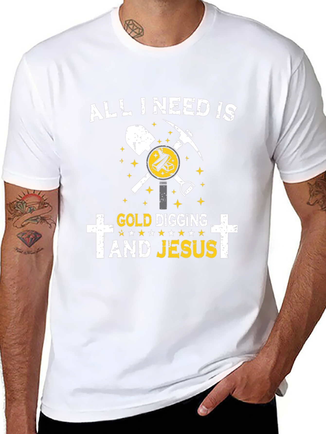 Gold Digging & Jesus T-Shirt - Faith Based Apparel