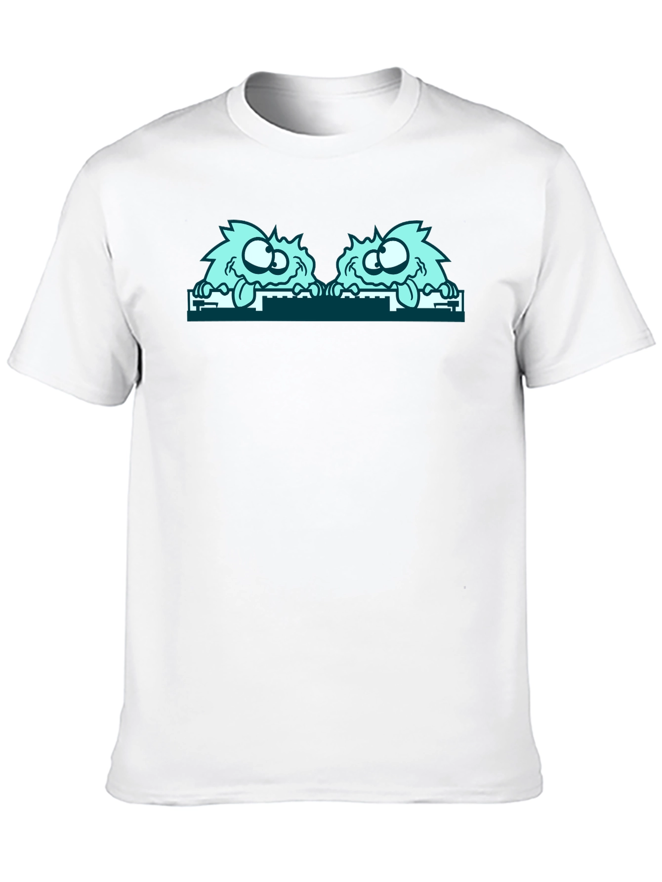 Monster Peekaboo Graphic Tee - Black