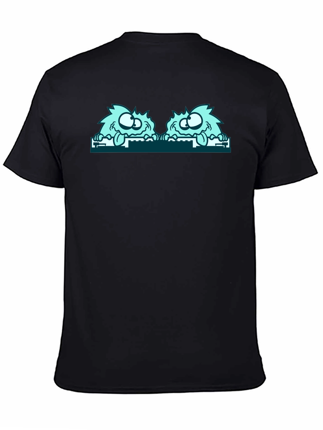 Monster Peekaboo Graphic Tee - Black