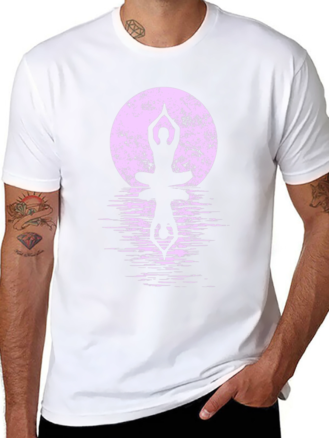 Yoga Moon Silhouette T-Shirt - Zen Meditation Tee