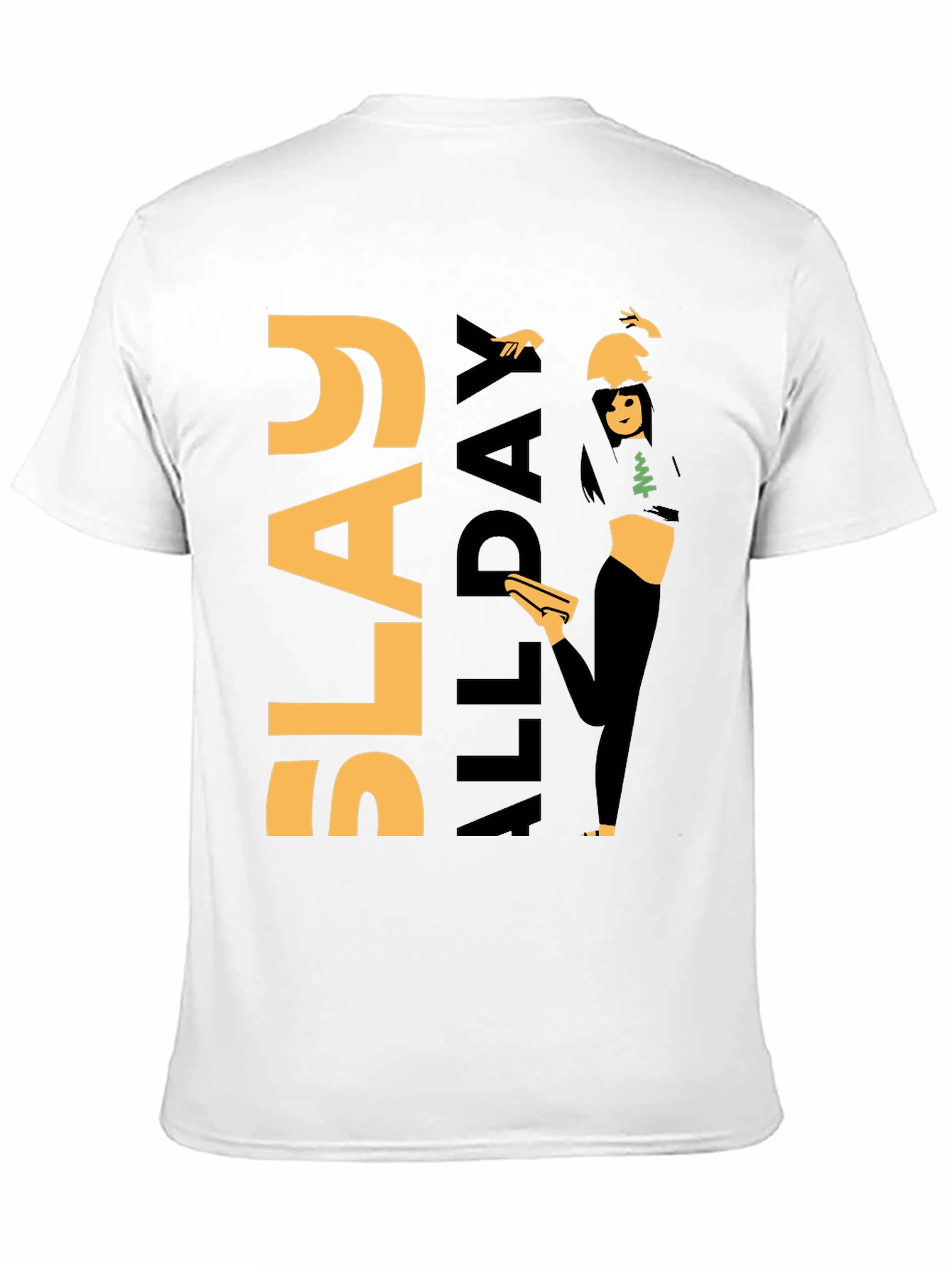 Slay All Day Graphic Tee - Trendy Black T-Shirt