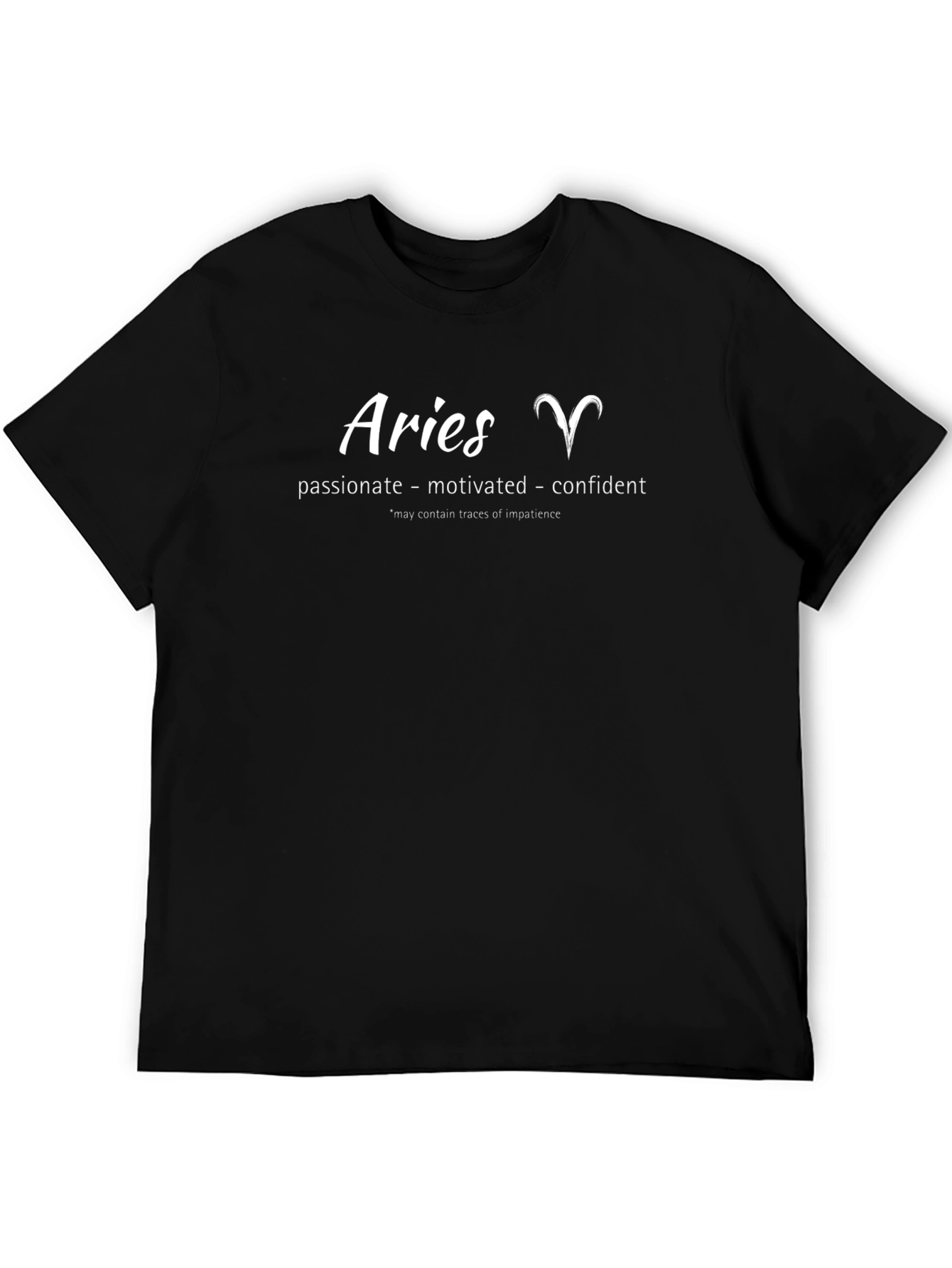 Aries Zodiac Black Graphic Tee