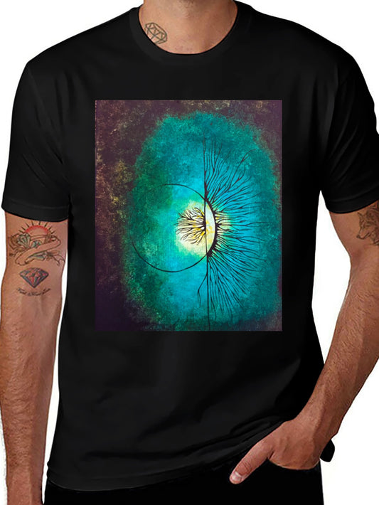 Abstract Tree Graphic Tee - Artistic Mens T-Shirt
