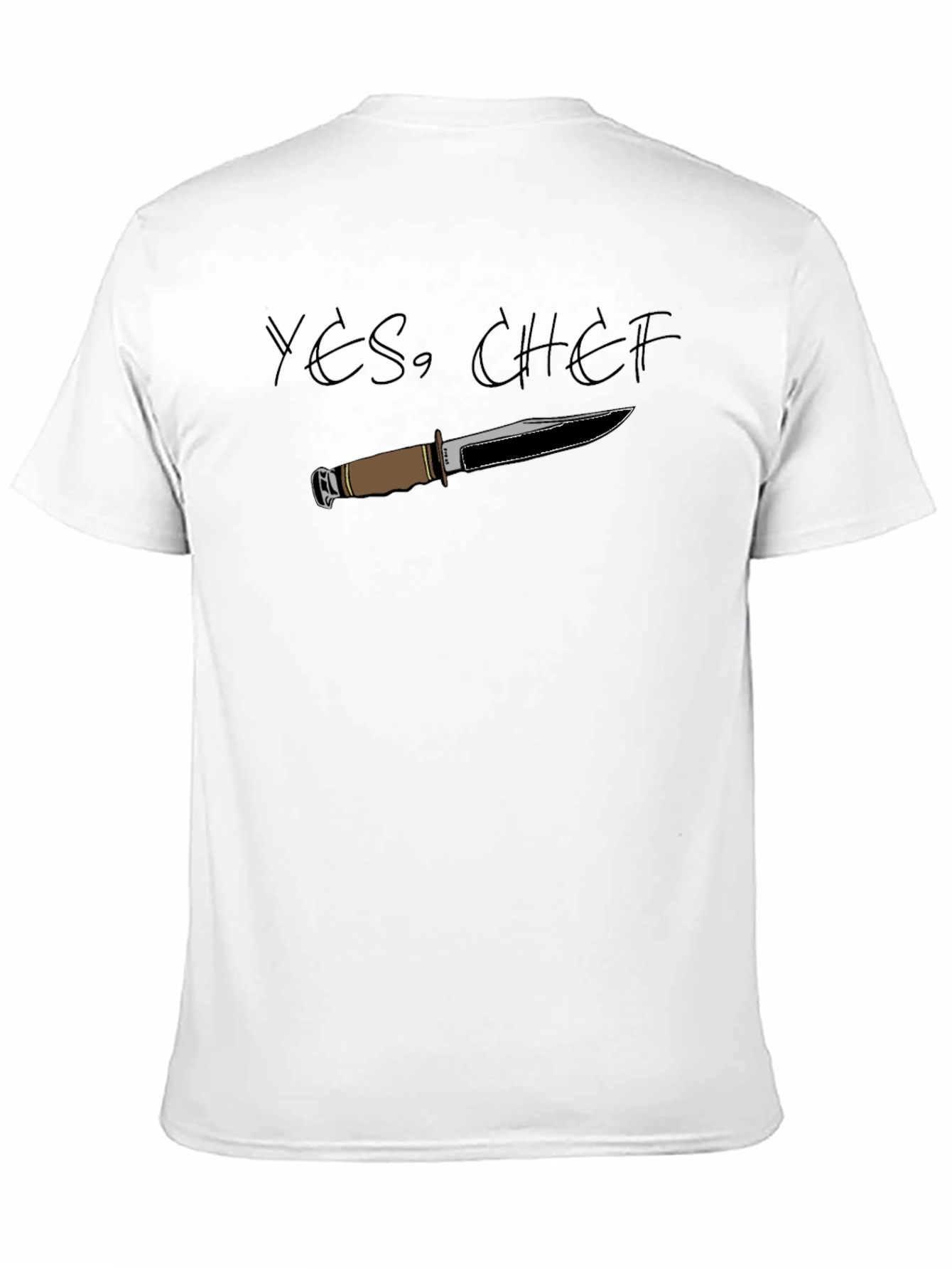 Yes Chef T-Shirt with Knife Graphic