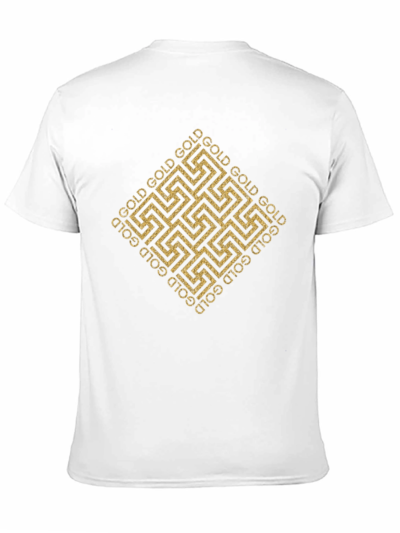 Gold Geometric Pattern T-Shirt