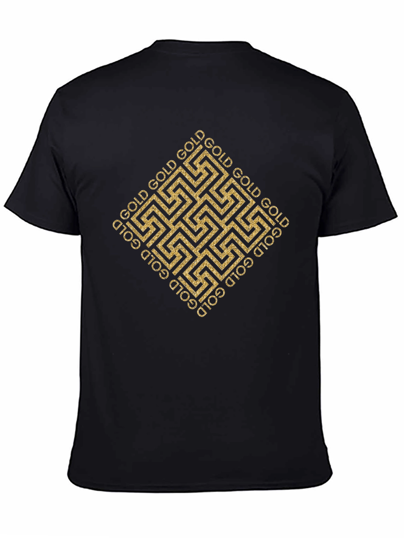 Gold Geometric Pattern T-Shirt