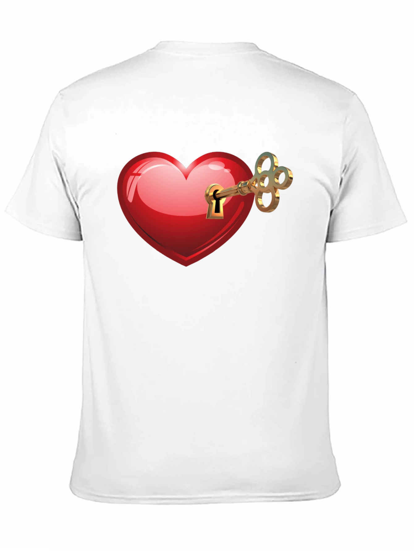 Heart & Key Graphic Black T-Shirt