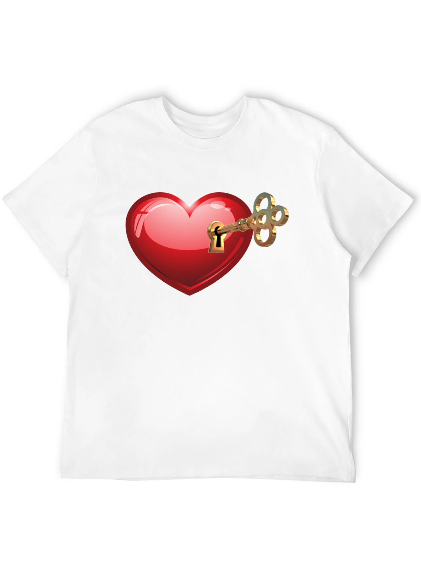 Heart & Key Graphic Black T-Shirt