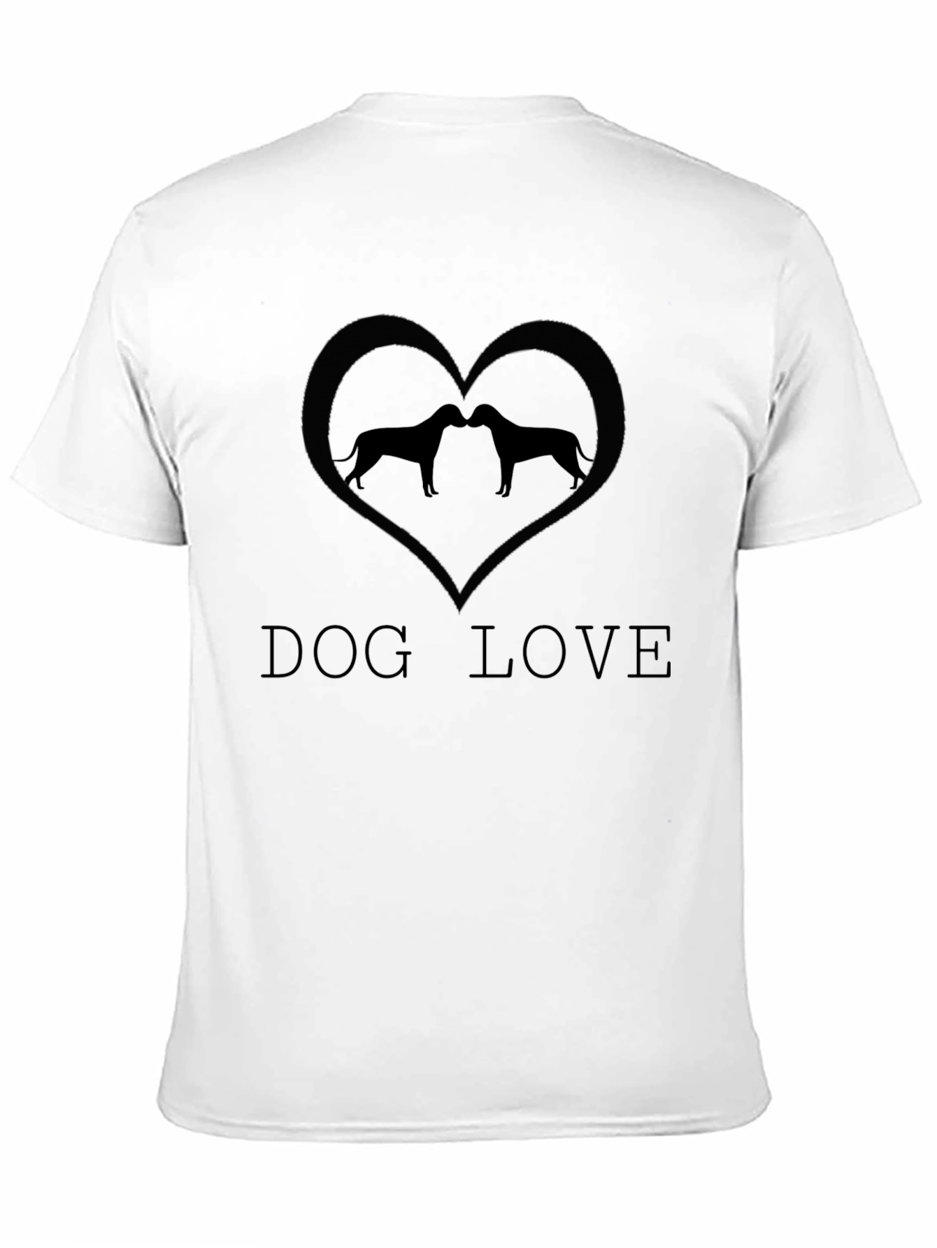 Dog Love T-Shirt: Heart Silhouette Graphic Tee
