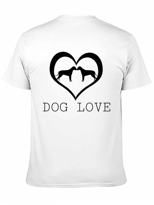 Dog Love T-Shirt: Heart Silhouette Graphic Tee