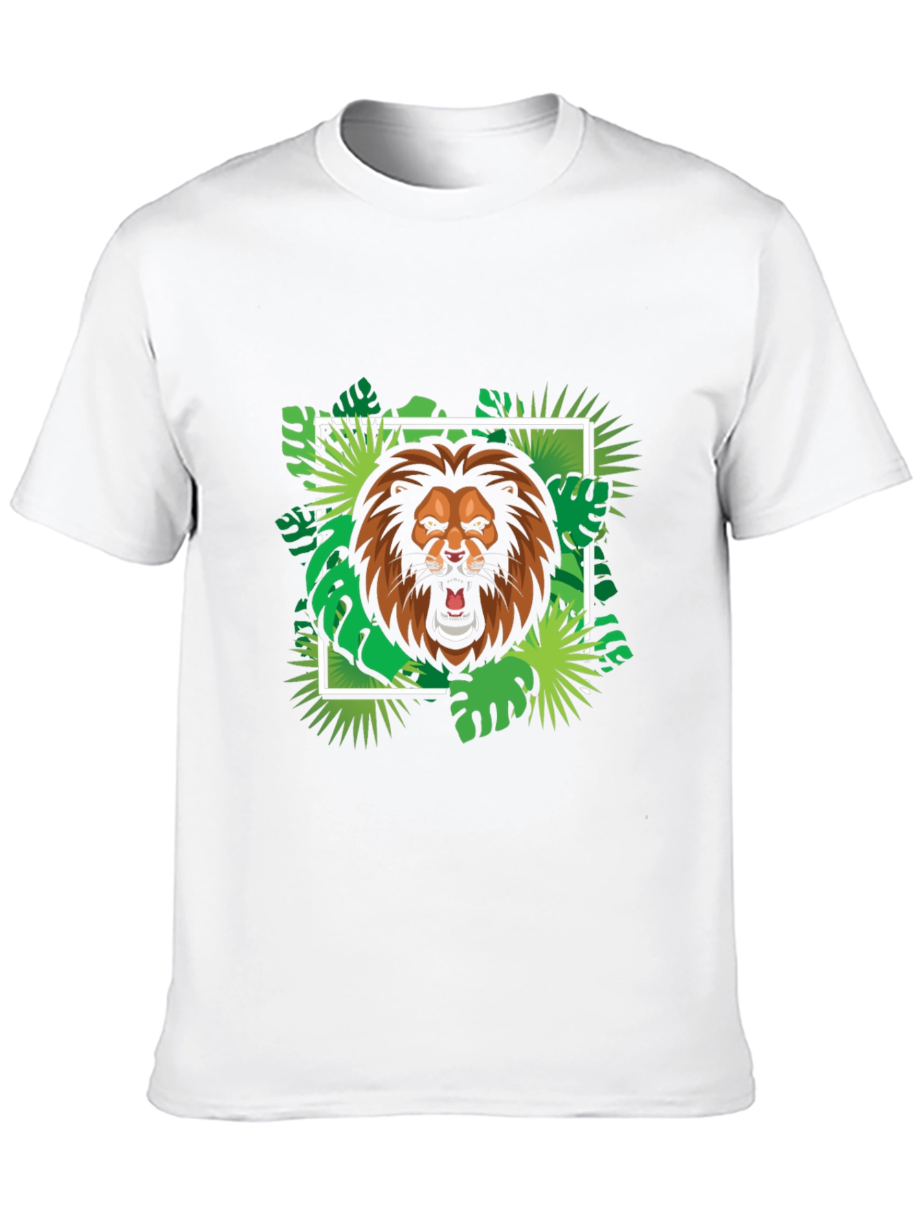 Lion Jungle Graphic Black T-Shirt