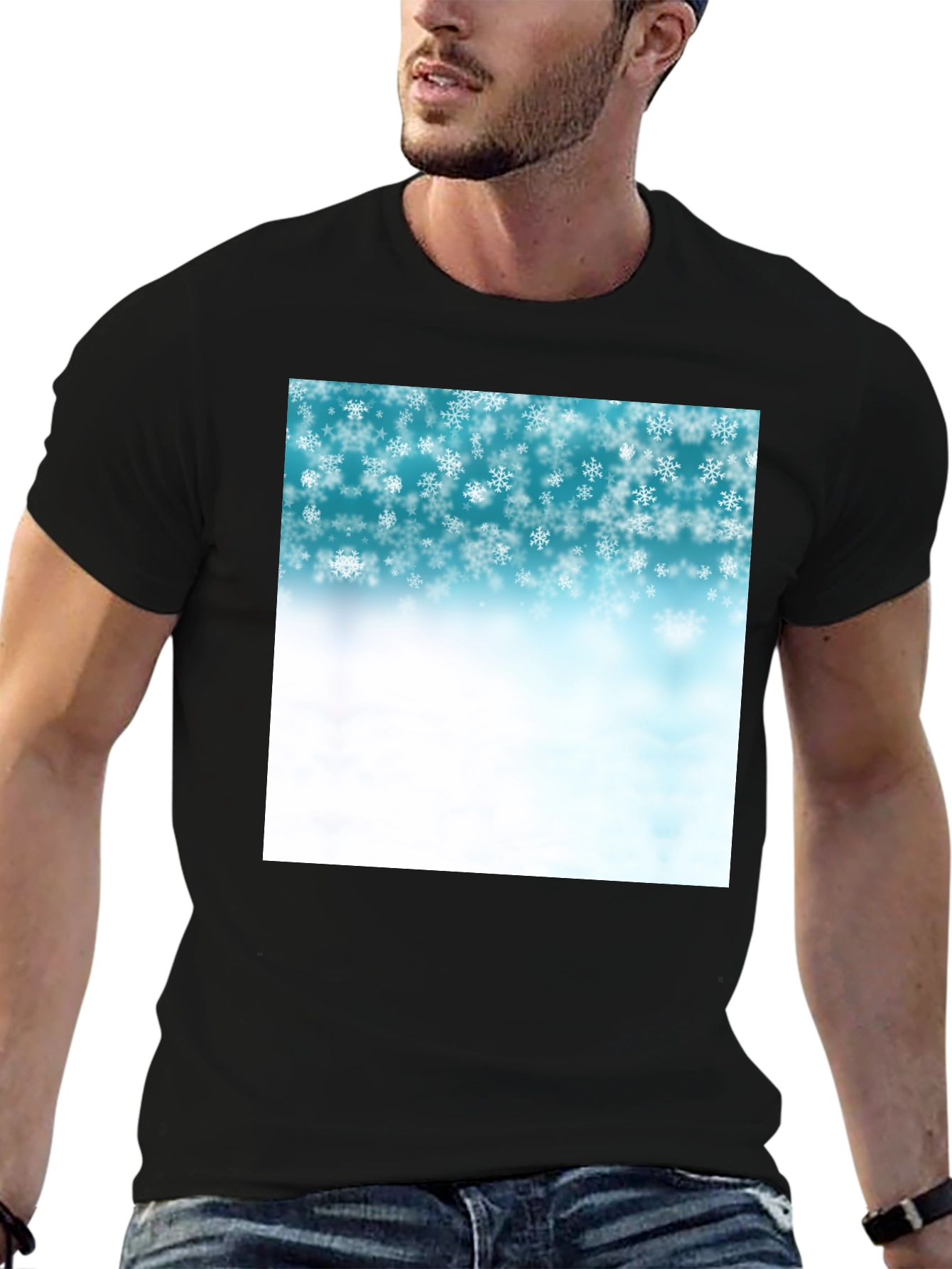 Snowflake Graphic T-Shirt - Winter Holiday Style