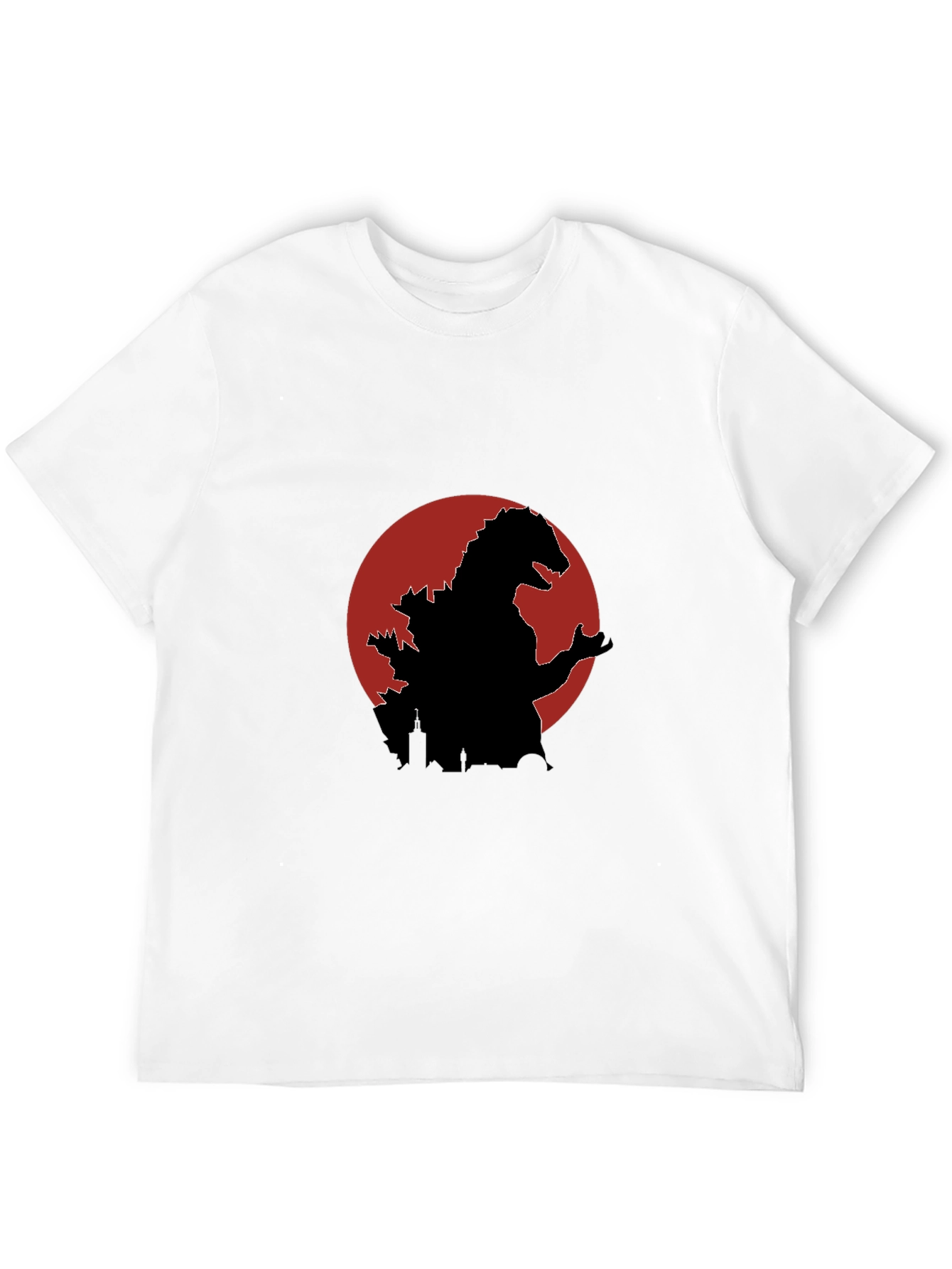 Godzilla Silhouette Graphic Tee - Black