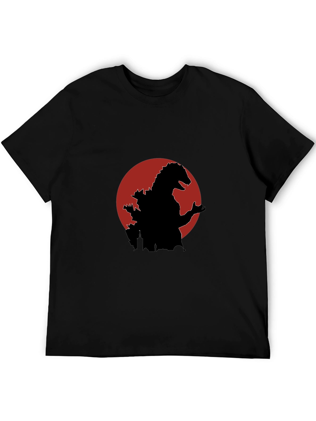 Godzilla Silhouette Graphic Tee - Black
