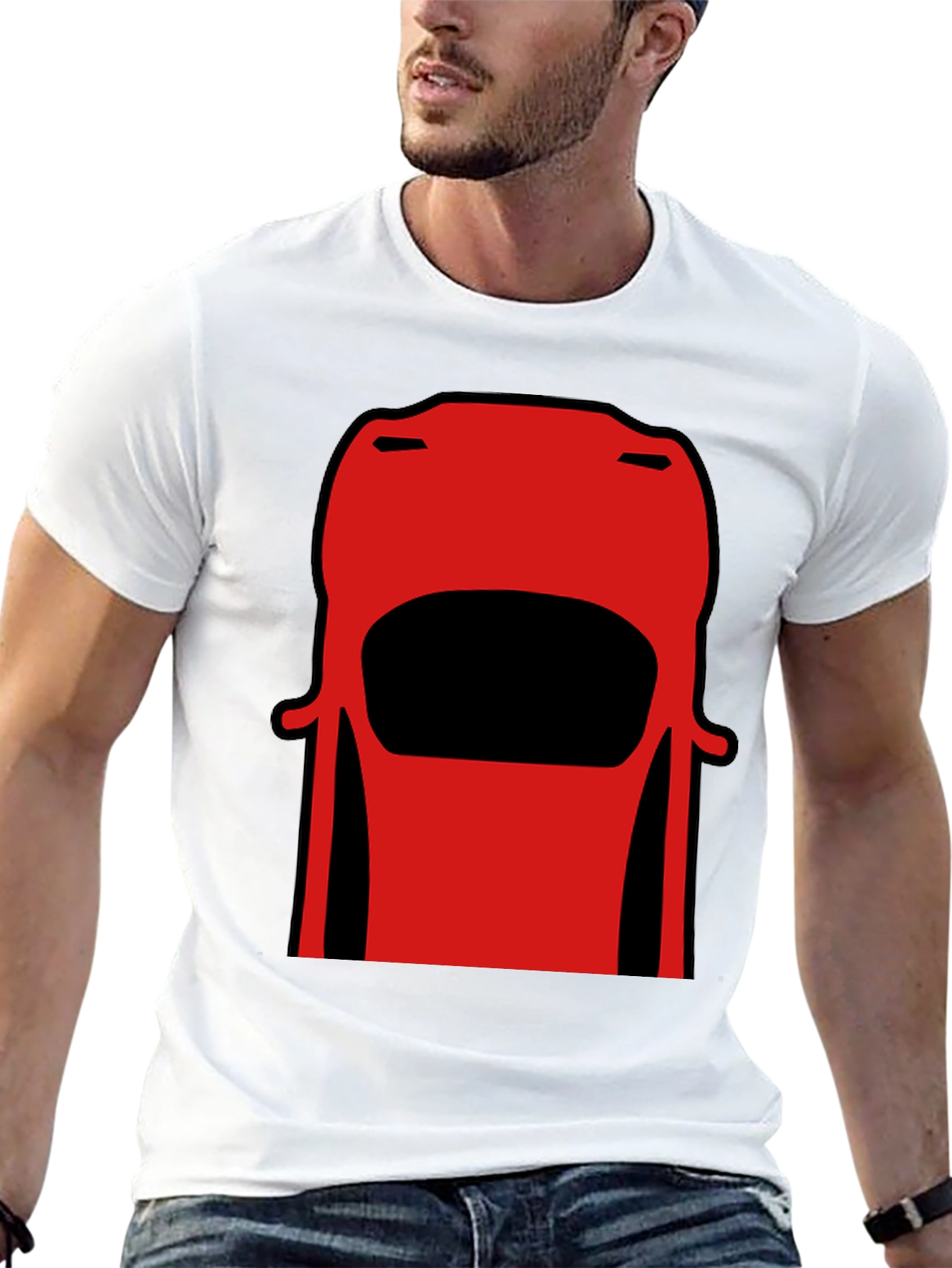 Retro Car Graphic Tee - Black Cotton