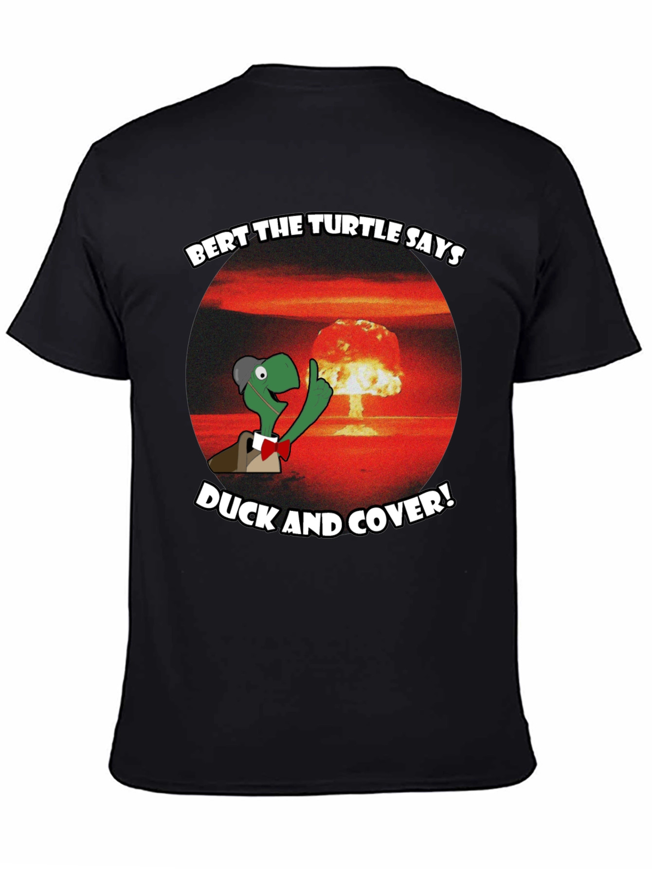 Bert the Turtle Duck and Cover Graphic Tee