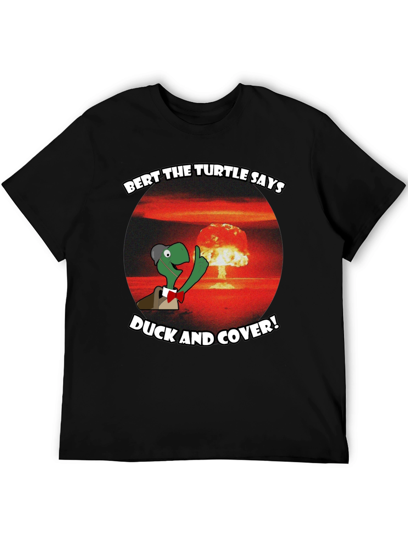 Bert the Turtle Duck and Cover Graphic Tee