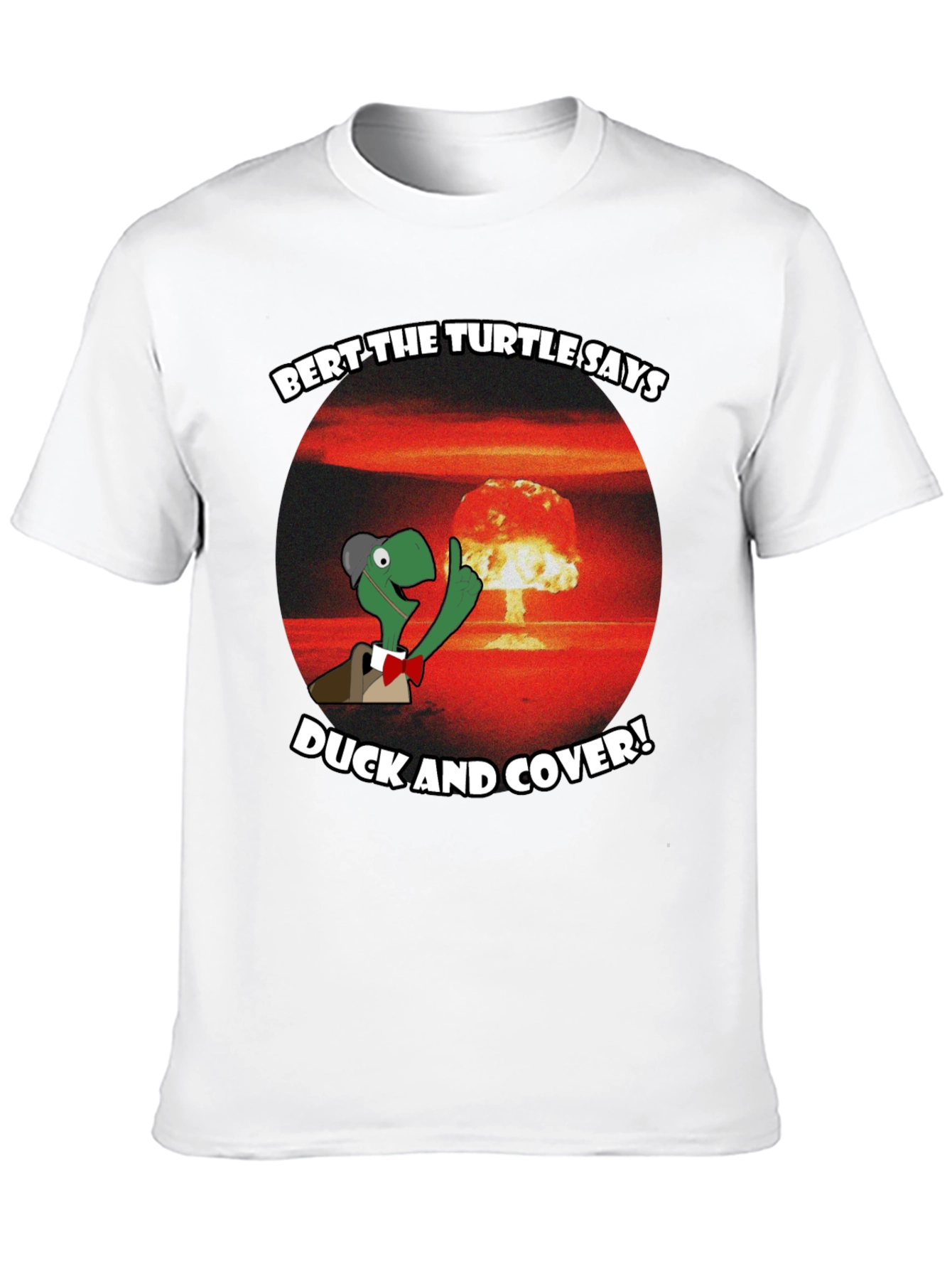 Bert the Turtle Duck and Cover Graphic Tee