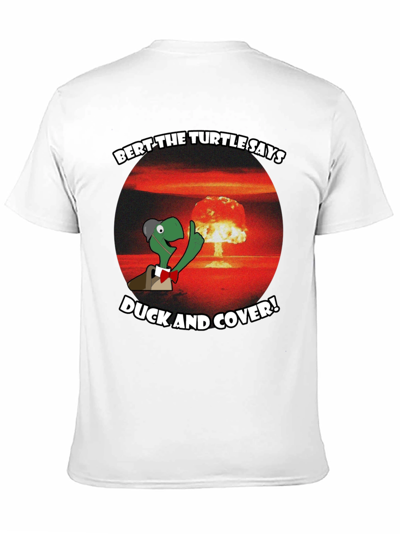 Bert the Turtle Duck and Cover Graphic Tee