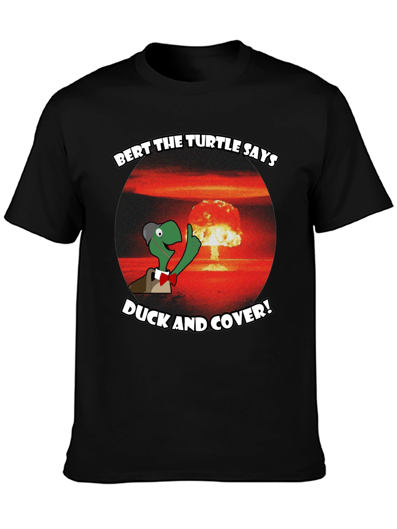 Bert the Turtle Duck and Cover Graphic Tee