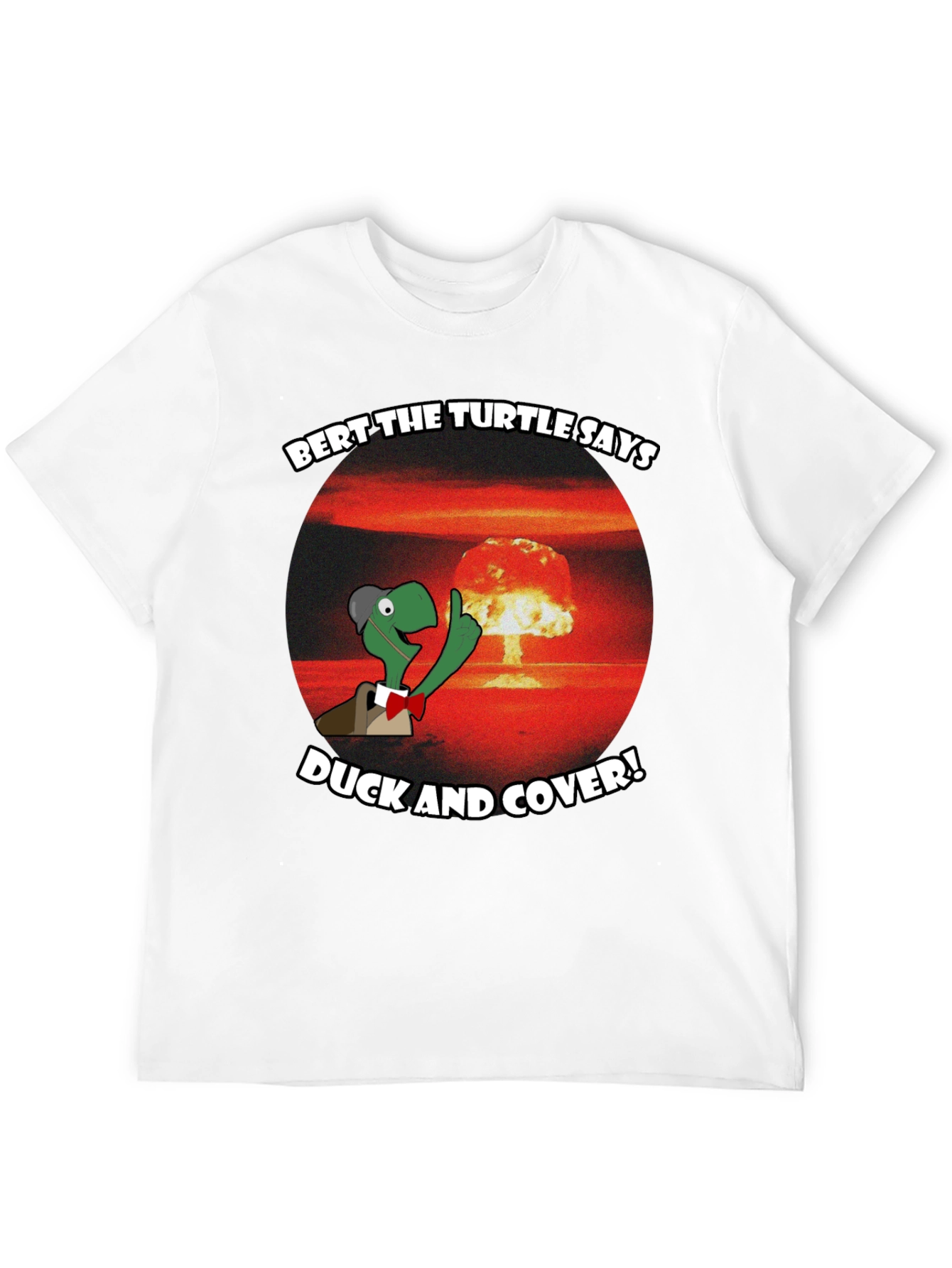 Bert the Turtle Duck and Cover Graphic Tee
