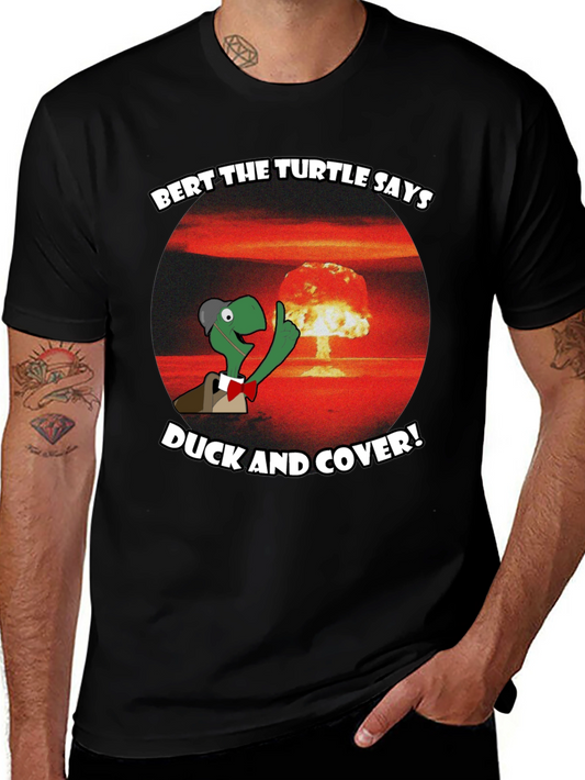 Bert the Turtle Duck and Cover Graphic Tee