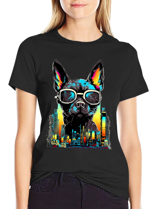 Cool Dog Cityscape T-Shirt