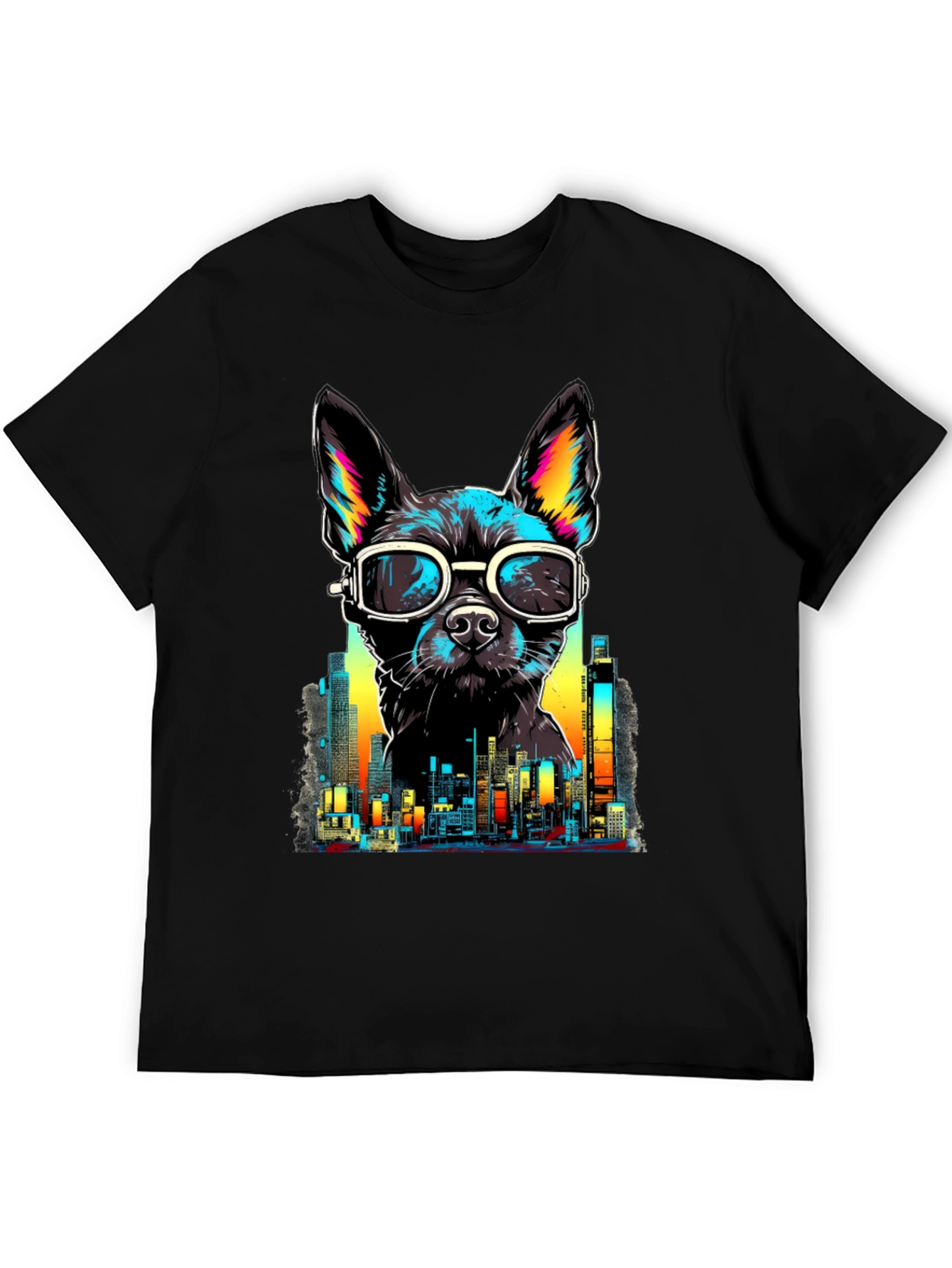 Cool Dog Cityscape T-Shirt