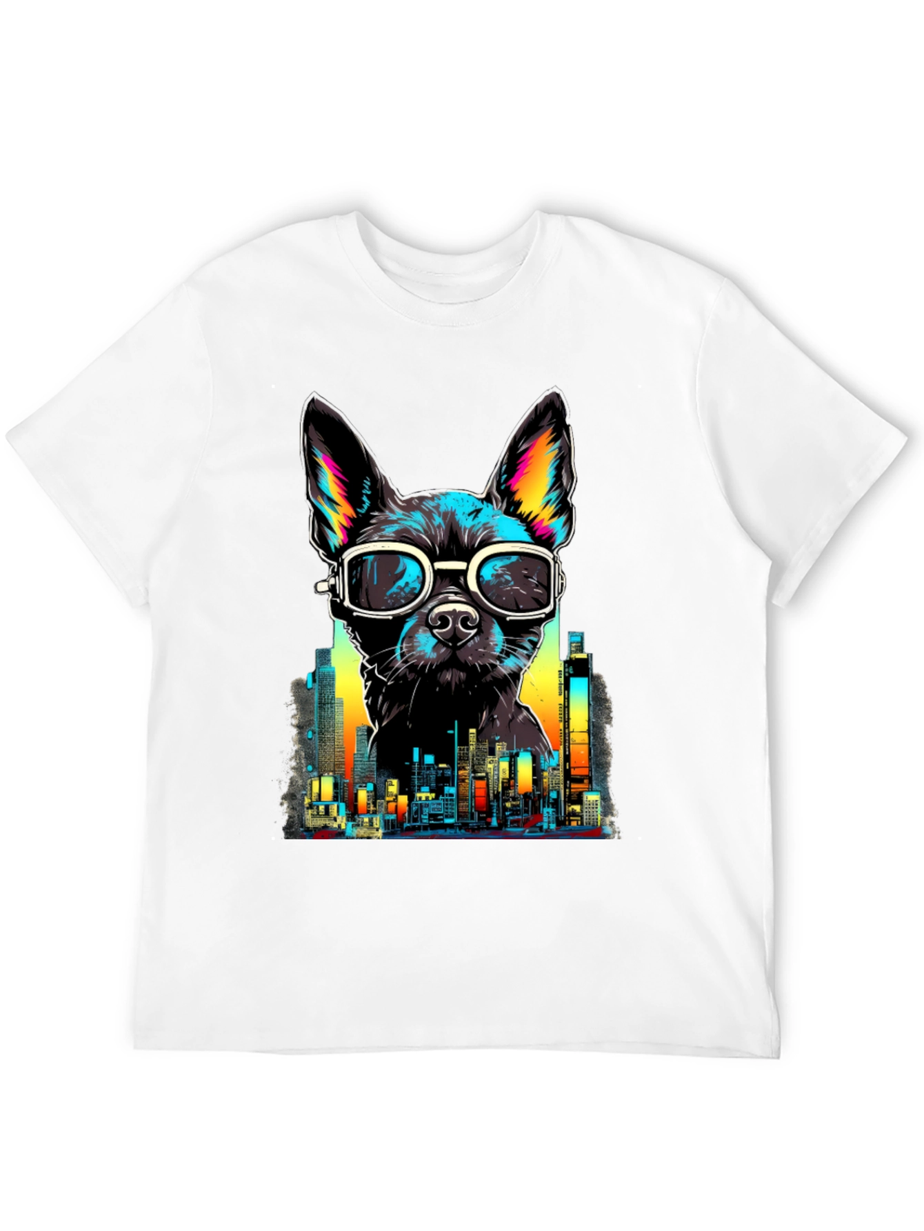 Cool Dog Cityscape T-Shirt